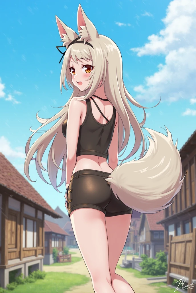 (kinako_(shiratama mochi) style), gold_city_\umamusume\), ((topless)), nsfw, red belt, masterpiece, mini skirt, shiny black skirt, solo, 1 girl, horse ears, horse tail, erect nipples, nipples, navel, bare breasts, bare stomach, full body, hair ornament, outdoors, paris, france, arc de triomphe, collarbones, slim waist, blonde hair, detailed eyes, beautiful eyes, aqua eyes, necklace, gold bracelet, gold cutouts, jewelries, europe, posing, model, night, city lights, red carpet, runway, catwalk, low exposure light