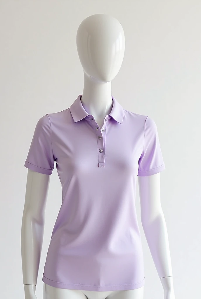 Mocap White ladies polo shirt with lilac bib
