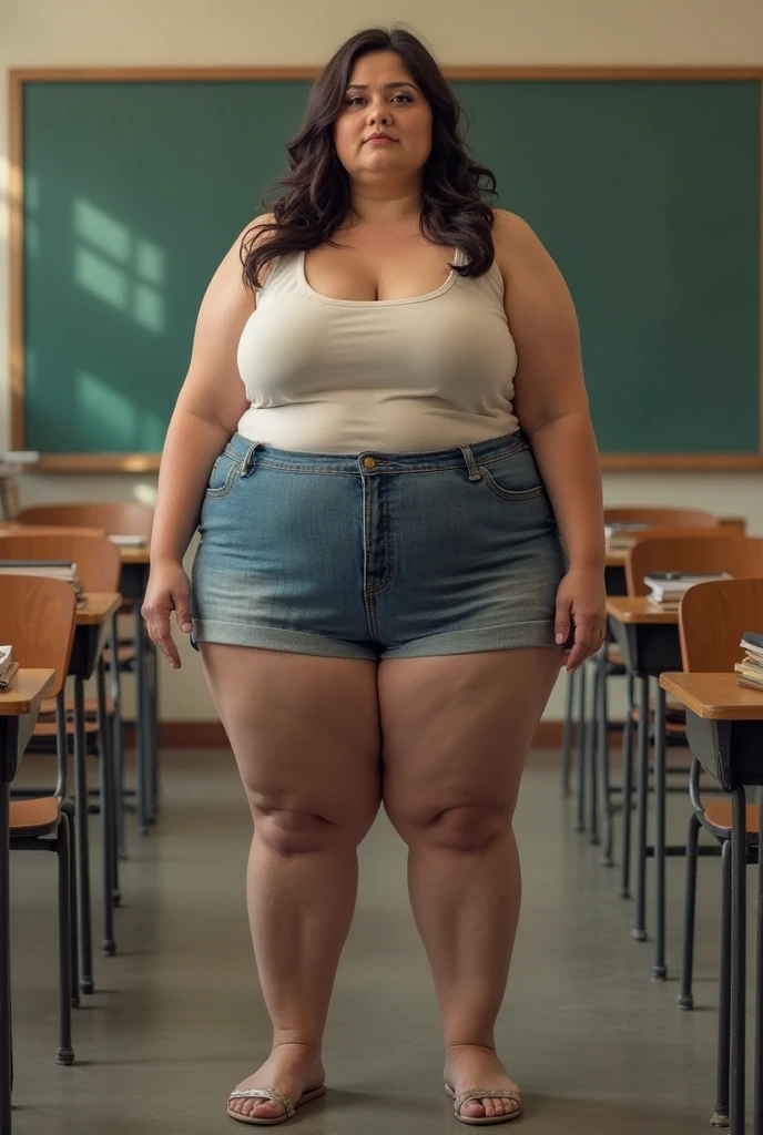 Group a obese girl, chubby cheeks, round face, double chin, thick arms and legs, wearing a , standing in a school setting, realistic, detailed, highly detailed, intricate details, photorealistic, 8k, masterpiece, cinematic lighting, dramatic shadows, vibrant colors