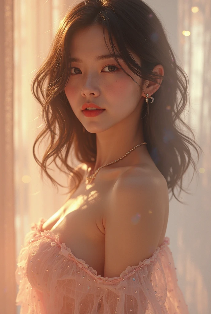 Realistic and photo-realistic Korean-style sexy beauty。Completely naked(Nipples and pussy are visible)