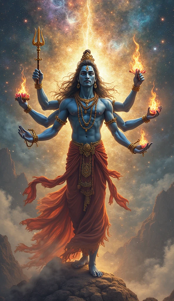 Shrikrishna killing the angry king kangsa infront his throne, crown laid on ground. Fantasyreal