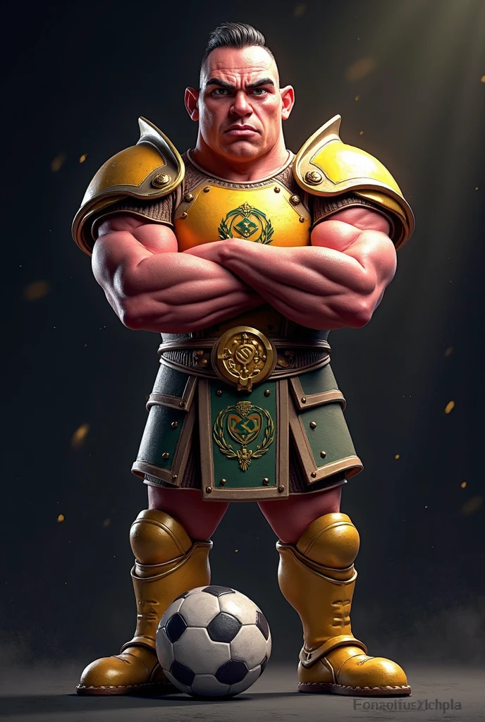Adult bodybuilder character, Roman hero, his eyes are big, bright and he is smiling. platinum hair, white Egyptian clothes.