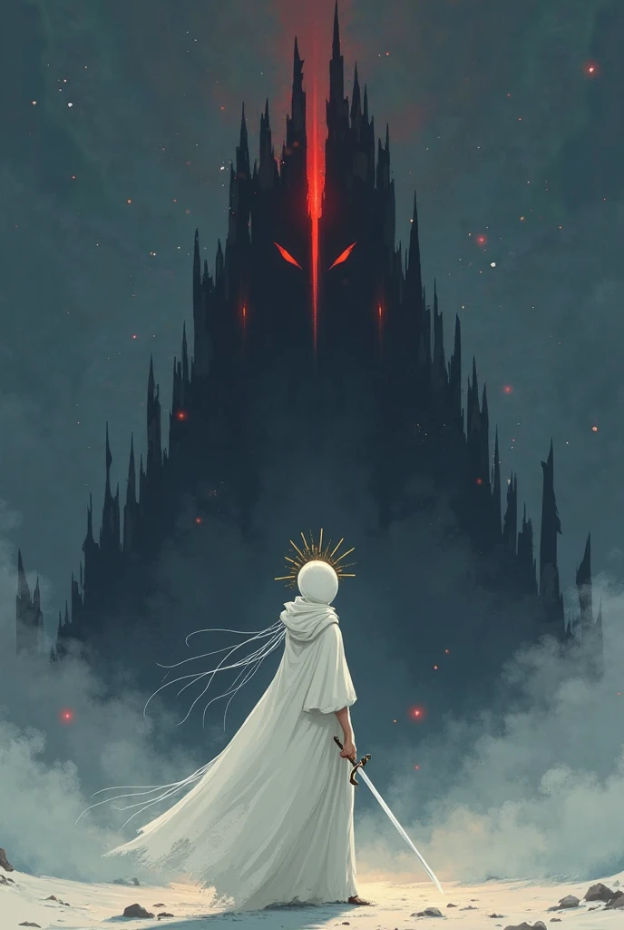 Craft an eerie visual depicting a spectral woman and a ghostly child within a nightmarish chamber. Infuse the scene with cascading blood to amplify the sense of horror.