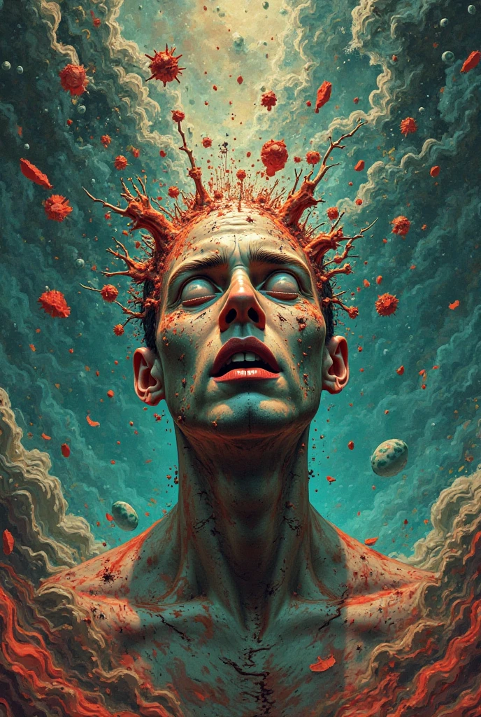 god of pain and suffering, abstract being, divine being, suffering, artwork