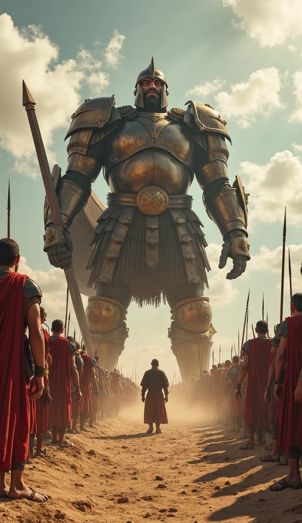 Goliath and the army behind him