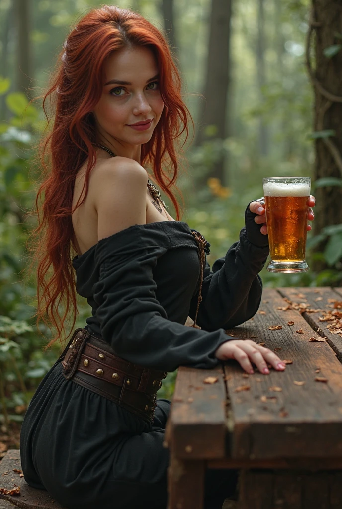 Photorealistic, phopto of sexy women,red long curly hair, , hazel eyes, huge eyelashes, higth heels, long legs wearing jeans,A beautiful European red hair woman stands in a darkened room, Her hazel eyes are big and heavy. She wears a winter jacket, partly burned. Expression of awe and excitement. She is holding a tea cup "A photorealistic portrait of a 35-year-old girl with long, flowing red hair and striking hazel eyes with Wearing red dress. She should have a natural, approachable expression and be illuminated by soft, golden-hour sunlight. The background should be a scenic outdoor setting, perhaps a sunlit beach. Capture this image with a high-resolution photograph using an 35mm lens for a flattering perspective."Portrait of a red hair girl with long flowing hair, hazel eyes, , black bra and panties, sitting in lake, waterfall background, bokeh, perfect composition, hyperrealistic, super detailed, 8k, high quality, trending art, trending on artstation, sharp focus, intricate details, highly detailed, art by greg rutkowski