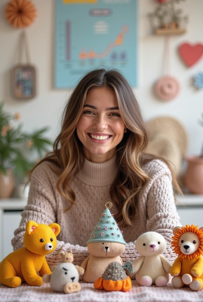 a 5 year old , receiving a toy like award, happy face, very expresive gesture in face addcol 25 years old woman, giving toy to . ((Peruvian skin)), clean dark hair, a interior of house background, HDR, natural hot lights, diary clothes, natural hot lights, (((photo realistic image:1.4)))