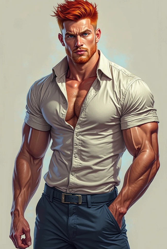 photorealistic portrait of a muscular milkman with a monkey face, hairy chest and open shirt, extremely detailed facial features, hyper realistic, cinematic lighting, highly detailed, masterpiece, 8k