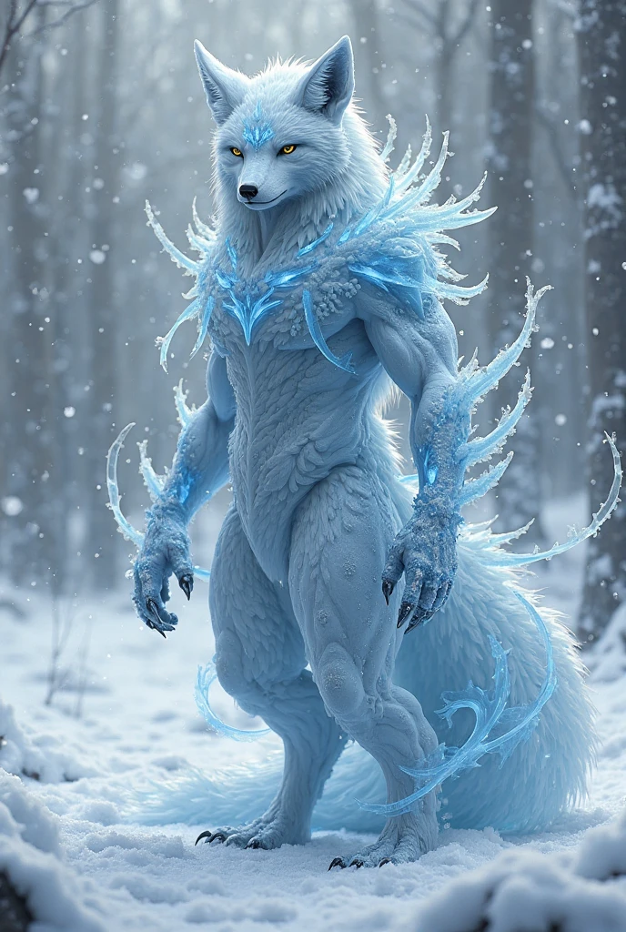 Full body image of a chibi frozen eyed hedgehog with natural lighting, all feathers. The great icy night lights on nature radiate life.,BG epic movie,Too much detail and too much quality.,Too much detailed equipment,8k,Accurate animal anatomy,charming color,dynamic light