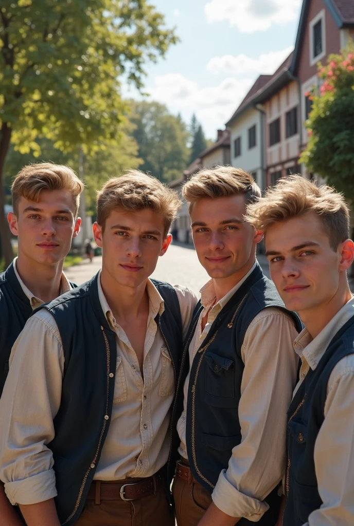 boys standing in parl