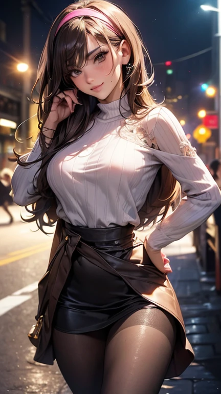 ((A beautiful and cute woman is changing her clothes)), ((A 22-year-old beauty)), ((A shy smile)), ((Long shiny hair)), ((A plump bust)), ((Miniskirt)), ((Blouse)), ((Gradient eyes)), ((The background is a night view of the city)), Attractive makeup, Single view, NFFSW, UHD, Retina, Masterpiece, Accurate, Anatomically, Scientifically Correct, Textured Skin, Super Detail, High Detail, High Quality, Award Winning, Top Quality, High Resolution, 1080P, HD, 4K, 8k, 16k