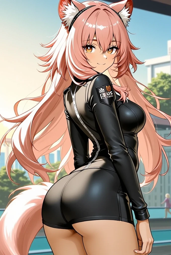 (((Peitos grandes))) (((huge ass))) linda e fofa senhora, wearing only mini bra and black mini skirt, cabelo rosa, ,arimha chiquinha, sorridente, na rua, (magro), (fino grosso), (cintura pequena), (bunda nua), 8k, pernas gossa musculosa, barriga musculosa, sorriso, sexy