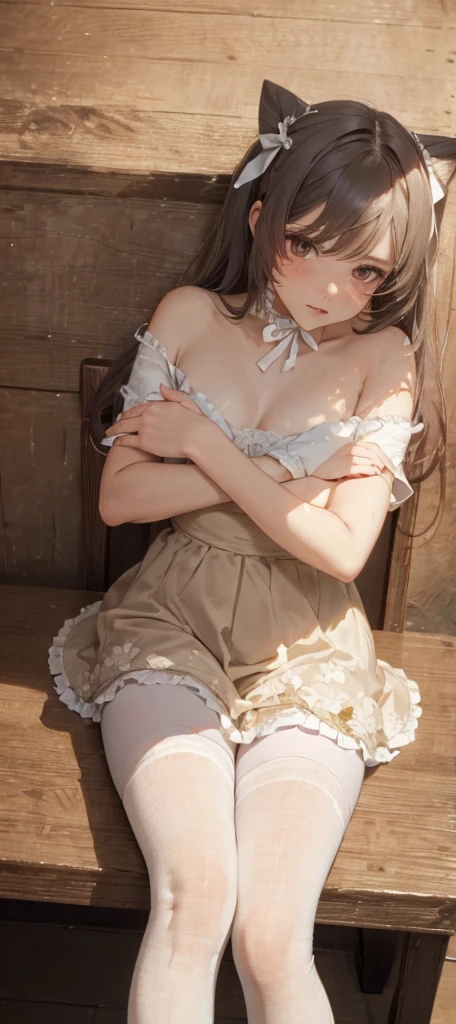 masterpiece、Highest quality、whole body、拘束されたprincess、Float both feet、((Girl in the air:1.3))、Looking up from below、(((Close-up of peach buttocks)))、Pussy、Showing off your genitals、Hands tied behind back、Spread your legs wide、Please raise your knees、(((Tie both knees with rope:1.3)))、Spread your legs、Open your legs in an M shape、(((Pussy)))、The cracks in the obscene parts、Pussy、Pussyの割れ目、((Completely naked))、Nipples、belly button、Pussy、Spread your legs、thigh、Rope digging into thighs、((His hands are tied behind his back.))、Chairに座って、His feet are hoisted up by a rope.、(((Bend your knees using a rope)),((Spread your legs))、((Spread your legsPussyを見せている)), ((Spread your legs))、Nipples、Pussy、Pussy、日本girl学生1名、（girl、sorrow:1.5）、（Smooth Skin、Ecstasy）、Sweaty：1.3）、（With stone wall） Stone Prison： 1.2）、Spotlight、（ひざ掛けChairに脚を縛られている少女：1.3）、((両手をロープで縛られたgirl))、Tied around the chest with a rope、(((Girl with Spread your legs by tied ropes：1.4)）、(Pussyを見せる）（sunset）、（Expose areola、Expose: 1.3)、、Pussy、princess、formal、table、Sitting、Chair、mechanical、Dark Prison、cupboard、microphone、Genuine、Kinky rope bondage, Pee　,囚われたprincess、tiara、White Garter　,Lift your knees to show the soles of your feet、Hanging from the knees with rope, exposing the anus,、Hands and feet tied with rope、The body is lifted up、Masonry wall、Rusty iron door、Candlestick with burning candle、Triangle Trojan