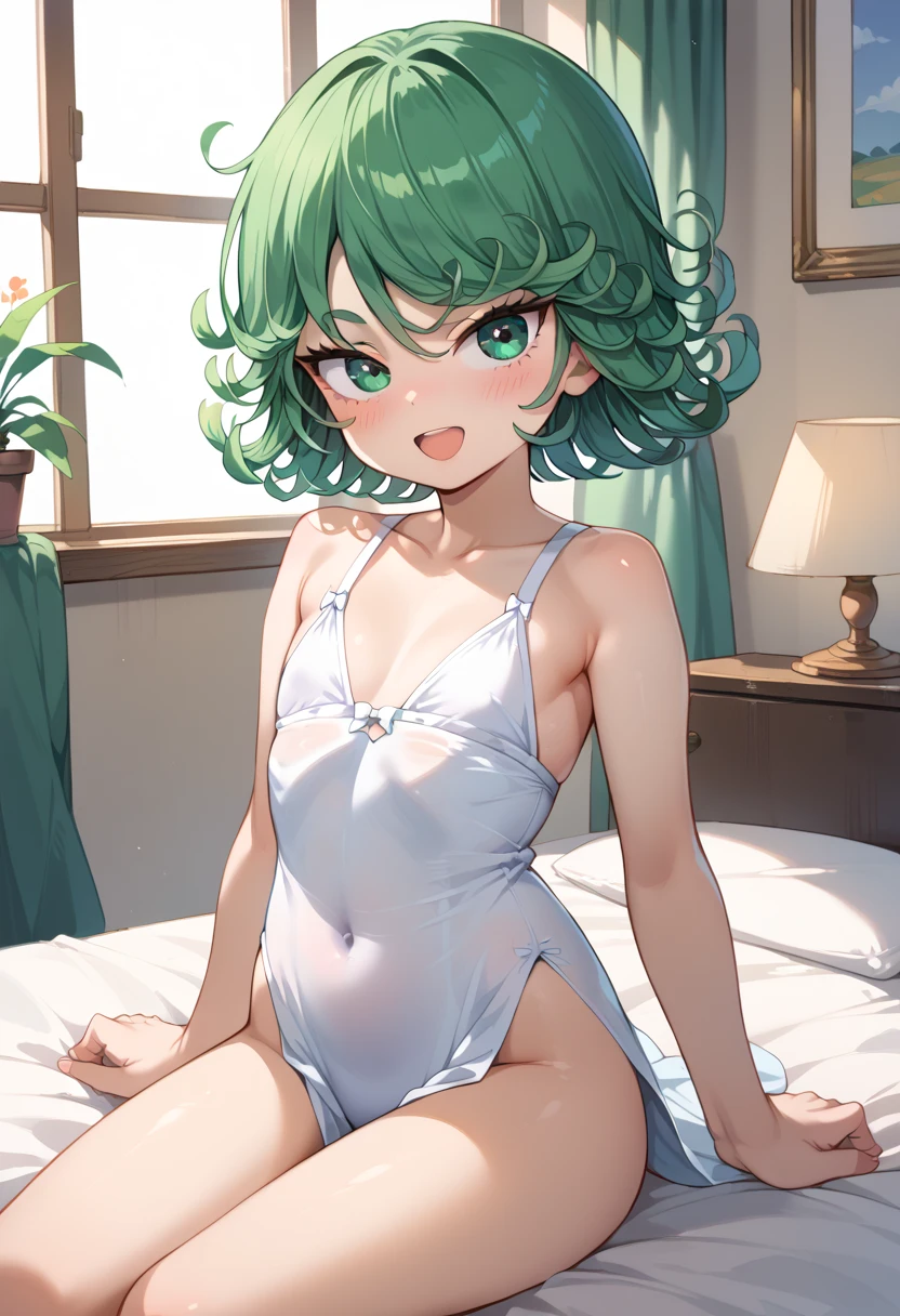 1 girl, cute, young, green hair, bob haircut, green eyes, playboy bunny, thigh high, {{{{{{{{excessive cum}}}}}}}}, bukkake,