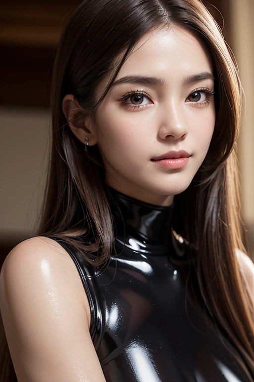 Latex bodysuit、Knee-high boots、Huge 、Long brown hair、Japanese Gravure Idol、Shiny, Oily skin、Glowing Skin、Indoor competition pool、White skin、Beautiful woman、Body Portrait、32K、Beautiful and beautiful eyes、Dindal effect、masterpiece、最high quality、high quality、High resolution、Very detailed photos、(Natural skin texture、Fine skin、Hyperrealism、Ultra Sharpness)、Skin with attention to detail 、(Very fine、Fine skin texture、Intricate details、Beautiful Face、Japanese Idols、(A vivid face)、Realistic eyes、Beautiful and detailed、Training in the fitness gym、Wearing training wear:1.3,ponytail、Realistic Skin、Beautiful Skin、glamorous、Glowing Skin、Greasy muscle 、Daytime、surreal、Very detailed、Golden Ratio、Smiling Eyes、Body Portrait、Full Body Shot:1.5