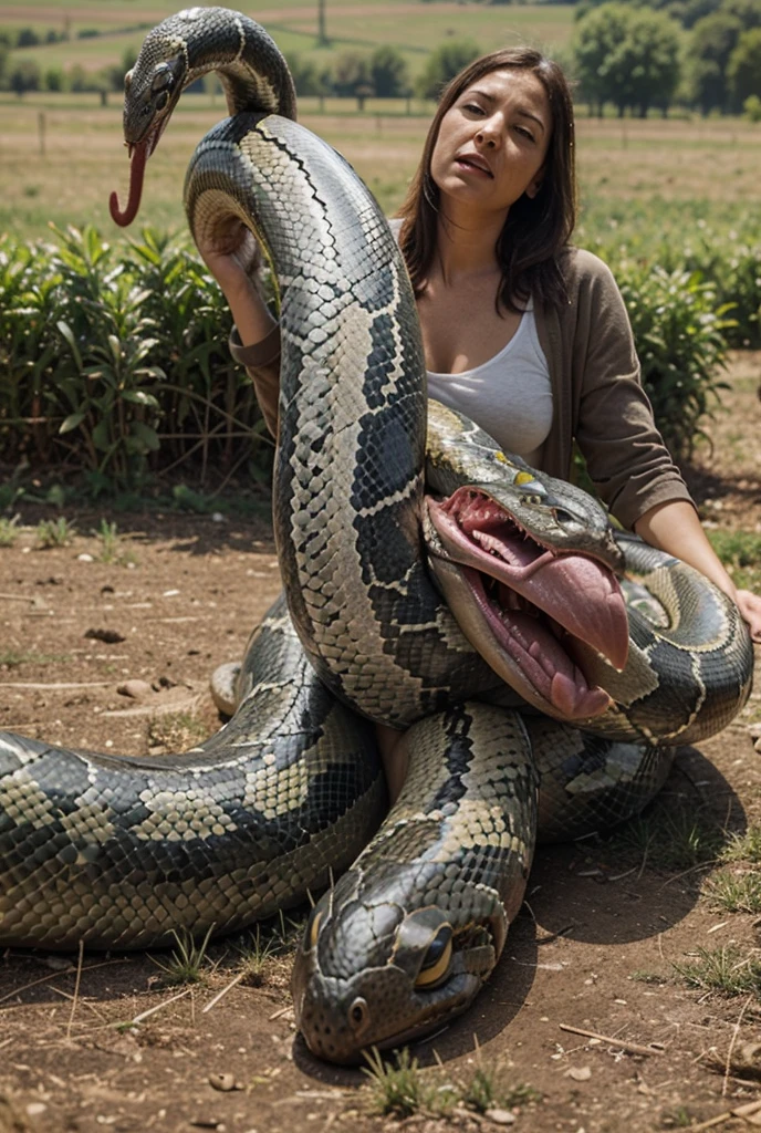 Makes crocodile and snake fighting