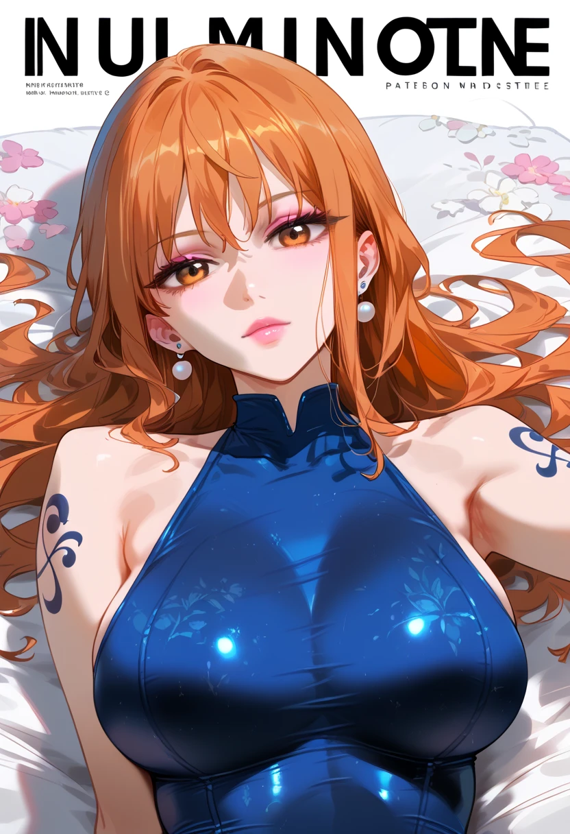 (((masterpiece+best quality+high resolution+ultra-detailed))), 1girl com clima-tato, Nami, longos cabelos laranja sedosos, nariz alto, olhos afiados, noble and inviolable temperament, (([feminino]: 1.2 + [beleza]: 1.2 + cabelo longo laranja: 1.2)), (vestindo a mulher-aranha_Cosplay_traje:1.1), in front of a sky, 
good hand,4k, alta resolução, master part, best quality, Head:1.3,((Fotografia Hasselblad)), pele finamente detalhada, foco nítido, (Cinematic lighting), Noite, soft lighting, Dynamic angle, [:(Rosto detalhado:1.2):0.2], medium breasts, Outside, whole body view, Standing, provocative position, seios grandes.