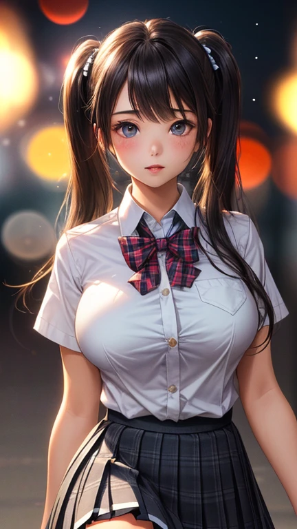 1 Beautiful Girl, Beautiful face, (Slender body:1.2), Realistic, extremely detailed CG unified 8k wallpaper, ighly detailed, High-definition raw color photos, professional photograpy, Realistic portrait, Cinematic Light, Beautiful detailed, (Beautiful breasts), (cleavage of the breast:1.2), (Uniform with wide open chest:1.2), (Mini skirt:1.3), (No panties:1.5), cameltoe details, Indoors, School, (sitting on the desk:1.3), ((Legs wide open)), Armpits, (hands behind head), (Best Quality:1.4), Super Detail, High quality, (View from below)