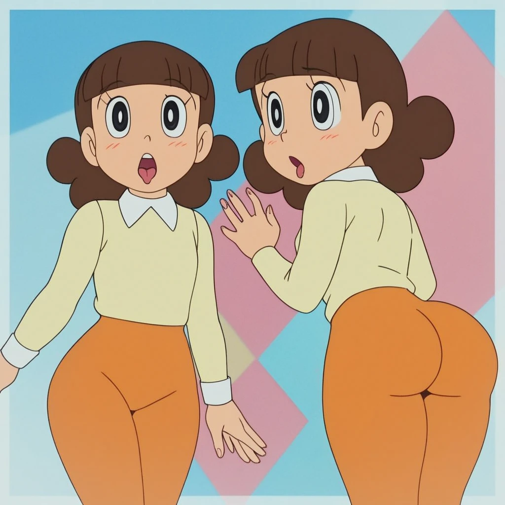 (2000's style, anime screencap, cel shading, high resolution, clean brush stroke, highly detailed, perfect ???????, NSFW), drawing room of an old western-style building, bedroom background, public indecency, exhibitionism, female masturbation (vaginal on vibrator:0.0), 1girl (solo:1.5), full body, open pose, looking at viewer, smile, animal collar, open mouth (stick out tongue:0.0), (mouth drool:0.0), immature body (flat chests:1.5), full nudity (completely nude:1.5), from behind (looking back:1.3), ass, anus, pussy, barefoot, tiptoes, looking back, pussy, soles, blush, all fours, open mouth, feet, shoulder blades, gaping, back, presenting (spread ass:1.5), skinny arms (grabbing ass with hand:1.5) bend forward, top-down bottom-up (all fours:0.8), pussy juice stain, heavy breathing, from above, sidelocks, full body, nose blush, lying, shiny, spread ass (ass grab:1.5), after anal, from behind, kneeling, Sara, 1girl, solo,
