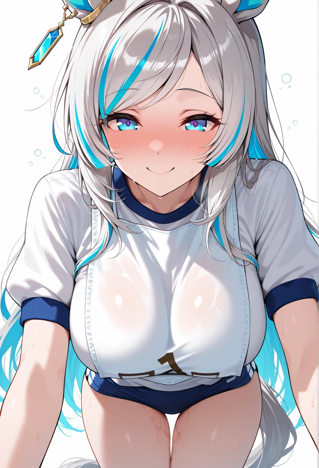 highest quality,wonderful,finely,extremely detailed CG Unity 8K wallpaper, (1 girl,wavy hair, blue eyes,medium hair), (huge breasts:1.2), (black school swimsuit:1.3), (bare shoulders:1.1), (clavicle:1.1), (semen:1.2), (loli:1.2),(sperm:1.2), (zettai ryouiki:1.2),(constriction:1.2), (Are Standing:1.2),(Nipples),(Nipples visible), ((cum,sperm,semen)),(((cum on face))),((ejaculation semen)),((ejaculation cum)),(((bukkake))),silver hair,arms up,armpit,locker room,(((cum on body))),(((sukumizu)))