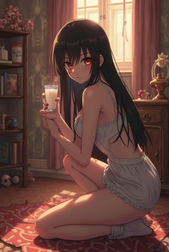 yuukikonno, Konno Yuuki, Long Hair, Pointed Ears, Purple Hair, (Red eyes:1.5), (Small breasts:1.2), Open your mouth,happy smile, smile, Open your mouth,hair band,low twin tail,Purple Tank Top,Shorts,barefoot,True Summer,Daytime,Holding ice cream in both hands,Eating ice cream,Sitting on the sofa,Sweat,whole bodyがイラストに入るように,
break looking at viewer, whole body,
break indoors, room,
break (masterpiece:1.2), Highest quality, High resolution, unity 8k wallpaper, (figure:0.8), (Beautiful attention to detail:1.6), Highly detailed face, Perfect lighting, Highly detailed CG, (Perfect hands, Perfect Anatomy),