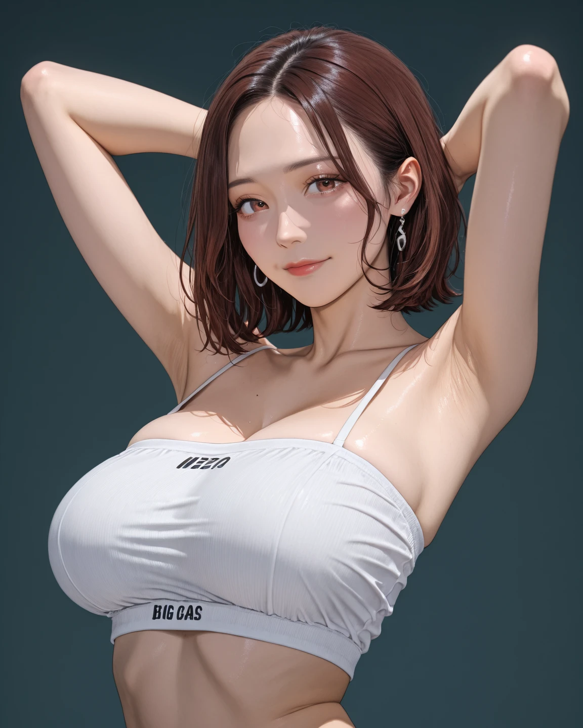 JPNIDOL、1girl in、((Idol magazine cover))、masterpiece、top-quality、8K,Covers that went viral on Instagram、looking at viewert、((Colossal tits:1.2))、((Grey knitted camisole dress))、Silver Hair Short Bob Hair、head band、Silver eyes、Soft skin type、Soft breasts