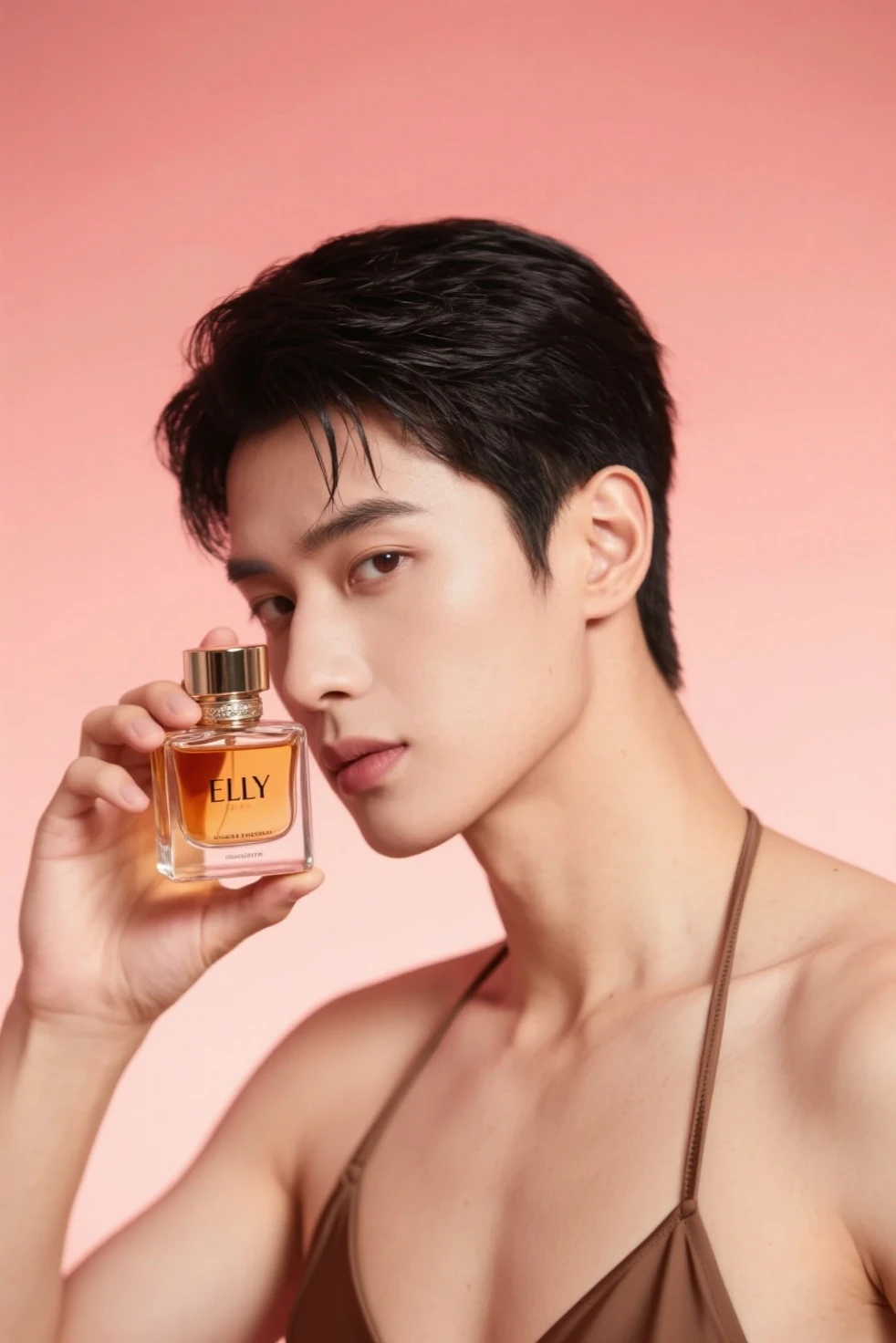 Create marketing for a perfume named after Erlan Nascimento