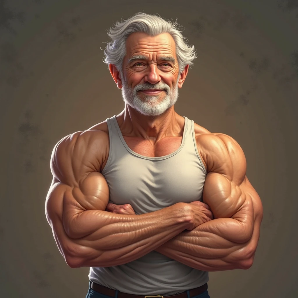 Drawing for a gym logo that reflects old age