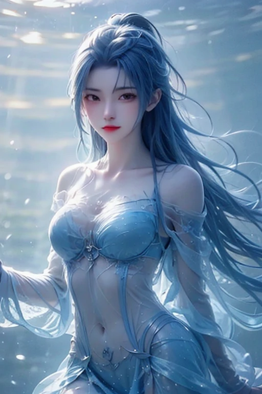 ),(Film grain:1.4), NSFW, Best Quality, Mastery, 超A high resolution, Cowboy Shot, (Photorealistic:1.4), Raw photo, Official art, (Detailed face, Detailed eyes), blusher\(makeup\),red eye shadow,Realistic animal image, Realistic hair, (details are super exquisite realistic wings:1.4),(Digital Art:1.4), Fantasy creatures, non-human, fantasy realistic style, film shooting, (Octane Rendering:1.4), Professional Photography, Realism, Realistic animal image, Octane Rendering, Rich details, Natural light lighting, clear and exquisite face details, very euraic atmosphere,Atmosphere, Elegant, Epic-level picture,
Mon is the water spirit of Welsh mythology. She is beautiful, of medium height, and has a graceful body with skin like white jade, slightly tinted with a light green color. She has long golden hair that is soft and silky, flowing with the wind. Her eyes are a shining emerald green, exuding a strong water-like glow. Her lips are pink, Slightly upturned, revealing her confidence and joy.
Mon is decorated with green seaweed and coral all over its body, Creating a harmonious and beautiful image. Her water silk clothing is a light green color, soft and flowing, like a fresh spring water flowing around her.
Her fingers are thin and delicate, with transparent light blue nails. She wears a stunning crystal bracelet on her wrist, shining brightly and dazzlingly.
Mon controls the power of water. The decorations and water silk on her body carry the aura of water, making her seem like a water embodiment. She has the ability to control the flow of water and its movement, creating a harmonious relationship with water.
In summary, Mon is a mysterious and beautiful being, and her appearance and aura are like that of water, a person々Make you feel harmony and joy. Her image holds an important position in Welsh culture, representing art and wisdom, as well as symbolizing good luck and happiness.
<lola:Lightline A