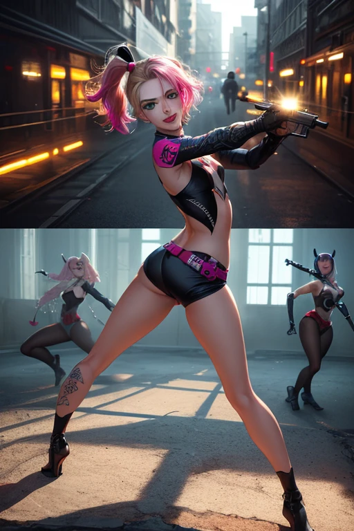 Harley Quinn、Margod Robbie、Suicide Squad movie、Metal bat on shoulder、T-Shirts、Shorts、