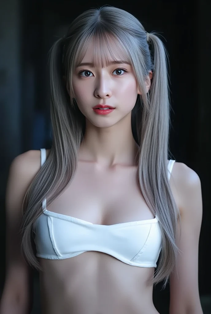 ((Oversized breasts)),(((Lace underwear,Bikini,Swimsuit))),Sexy,(Seven Avatars),(Standing),((Logo, masterpiece, 8K, On the table, RAW photos, wonderful, 最high quality, Photorealistic and hVery detailed CG integrated 8K wallpaper, high quality, Very detailed, Narrative Poems, Particle Effects, dynamic effect, Writing border depth, light, lens flare, Ray Tracing, Anatomically accurate)), fantasy, 1 beautiful woman, ((White hair)), Clear eyes, Long hair, Pretty Face, serious, 緻密でbeautiful eyes, ((Long hairが风でなびく, Long hairが跳ねる, Long hairが风で踊る)), hair jump, Jewelry, beautiful eyes, White cherry blossom embroidery pattern, Silver earrings, (outdoor), Snow Mountainの中で, Snow Scene, Snow Mountain, Snow Makeup, 雪とFrost, Snow Mountainや森, Frost, Snow Mountain々, Frost树的美丽与光辉, The tranquility and beauty of the snow world, Hair color is white