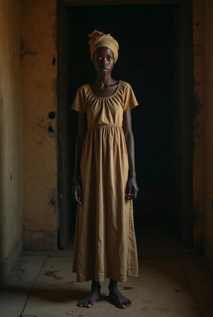 Beautiful woman, 18 years, central african republic, white dress cultural