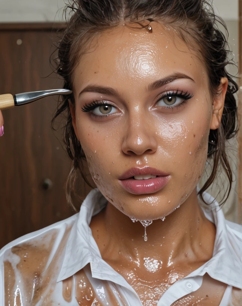 (Very close up shot of Madison Beers face, penis, blowjob, fellatio), (Face cum:1.9), masterpiece, 1girl, (facial bukkake:1.7), high resolution, very detailed eyes, beautiful, perfect lighting, 1boy, 1girl, solo focus, (lips around penis), blue eyes, sloppy fellatio, (saliva:1.2), saliva trail, (cum on face, cumshot, cum, cum facial, facial, excessive cum, cum, cum on face, cumdrip:1.7), (cum leaking from mouth:1.8), (blue eyes:1.3), (super sharp focus:1.5)