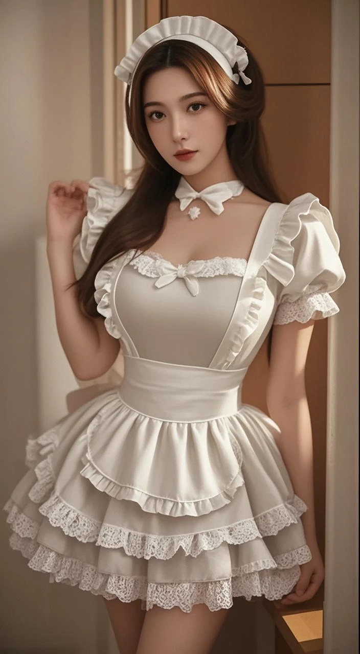 １girl with 30 years old , Look at the viewer,  Lolita , different colors seductive outfit, Just sexy, in The Palace of Versailles, France