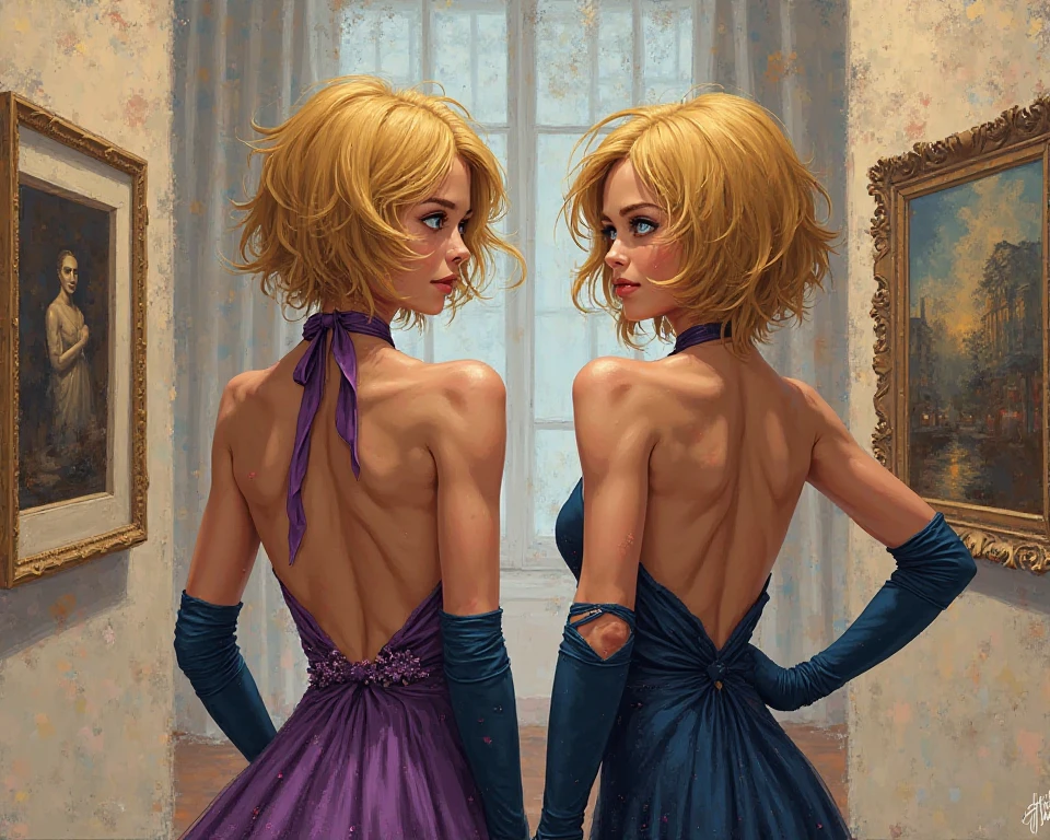 fractals and mirrors by MC Escher, Botticelli, wes anderson, Salvador Dali