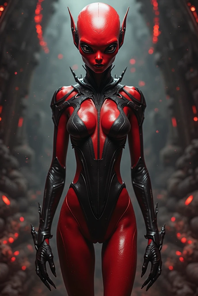 High Resolution 18K Ultra Realism Minimalist High Quality Beautiful Female Astronaut Suit Female Spider-Man Glued to Body Symbiote Style Futuristic Exoskeleton Futuristic Fire Suit Futuristic and Cybenetic Helmet with Ultra Realistic Neon Visor