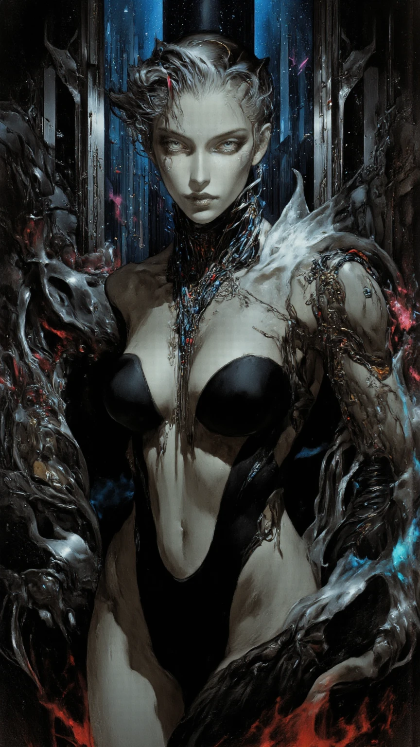 (body horror:1.4), (biomachine:1.3), (bloody:1.2), living being, (nipples), (colorful:1.2), Hans Giger, many hands, (zentangle:1.2),
oil on matte canvas, sharp details intricate, highly detailed, digital painting, rich color, smooth, sharp focus, illustration, Unreal Engine 5, 8K, art by artgerm and greg rutkowski and alphonse mucha
(masterpiece,detailed,highres:1.2),