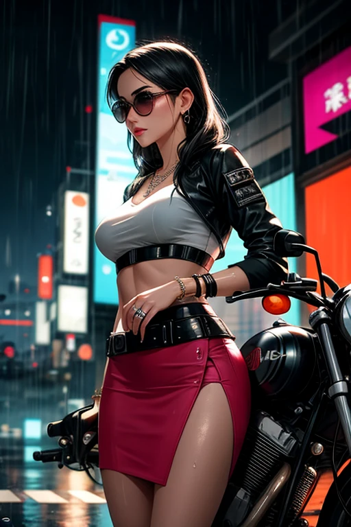 Anime girl sitting on motorcycle in the middle of the street, badass anime 8 K, anime style 4 k, sitting on cyberpunk motorbike, female cyberpunk anime girl, Cyberpunk Anime Girl, ig model | ArtGerm, seductive tifa lockhart portrait, Tifa Lockhart, 4k anime wallpaper, tifa lockhart portrait, motor cycle, Anime style. 8K