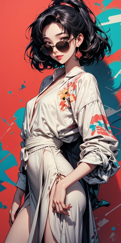(((masterpiece, highest quality))),(((solo:1.2))),(((1girl:1.2))),32k wallpaper, very detailed, poster,(((((geometric cinematic movie poster))))), ((((bauhaus)))),(((abstract))),((((mid century modern)))),(((((portfolio))))),(((((Close-up))))),(((((bust up))))),((((more various angle)))),(((highlight))),((((heterochromia)))),(((complete. detailed face))),(((Extremely talented))),(((most complecated machine))),(((Overall colorfully))),((((((Absolutely simple background)))))),(((((all nude,Cleavage))))),