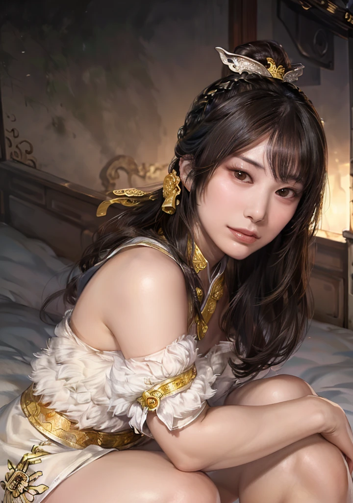 Ultra-detailed complex 3D rendering of the face, (Colossal: 7.8), full body image, red bra, long hair, viewer view, wearing red intricate exposure super armor and intricate white metal leggings on the legs, (shiny skin),((Realistic lighting, top quality, 8K, masterpiece: 1.3)), Clear Focus: 1.2, 1 girl, Perfect figure: 1.4, , (cleavage), Ultra detailed intricate 3D rendering of intricate details, beautiful porcelain profile face, effects, ultra-detailed big crown decorated with jewels: 1.2), big,, sexy swimsuit, (surreal), (ultrareal), (high resolution), (8K), (very detailed), (beautiful detailed eyes), (best quality), (ultra detailed), jewels with intricate details, one girl, solo, long hair, wind, gorgeous faceValhalla Valkyrie, Beauty, Facial Muscles, Top Quality, Masterpiece, Maximum Detail, Diffused Lighting, (Brown Hair: 1.3), Valhalla Valkyrie, Beauty