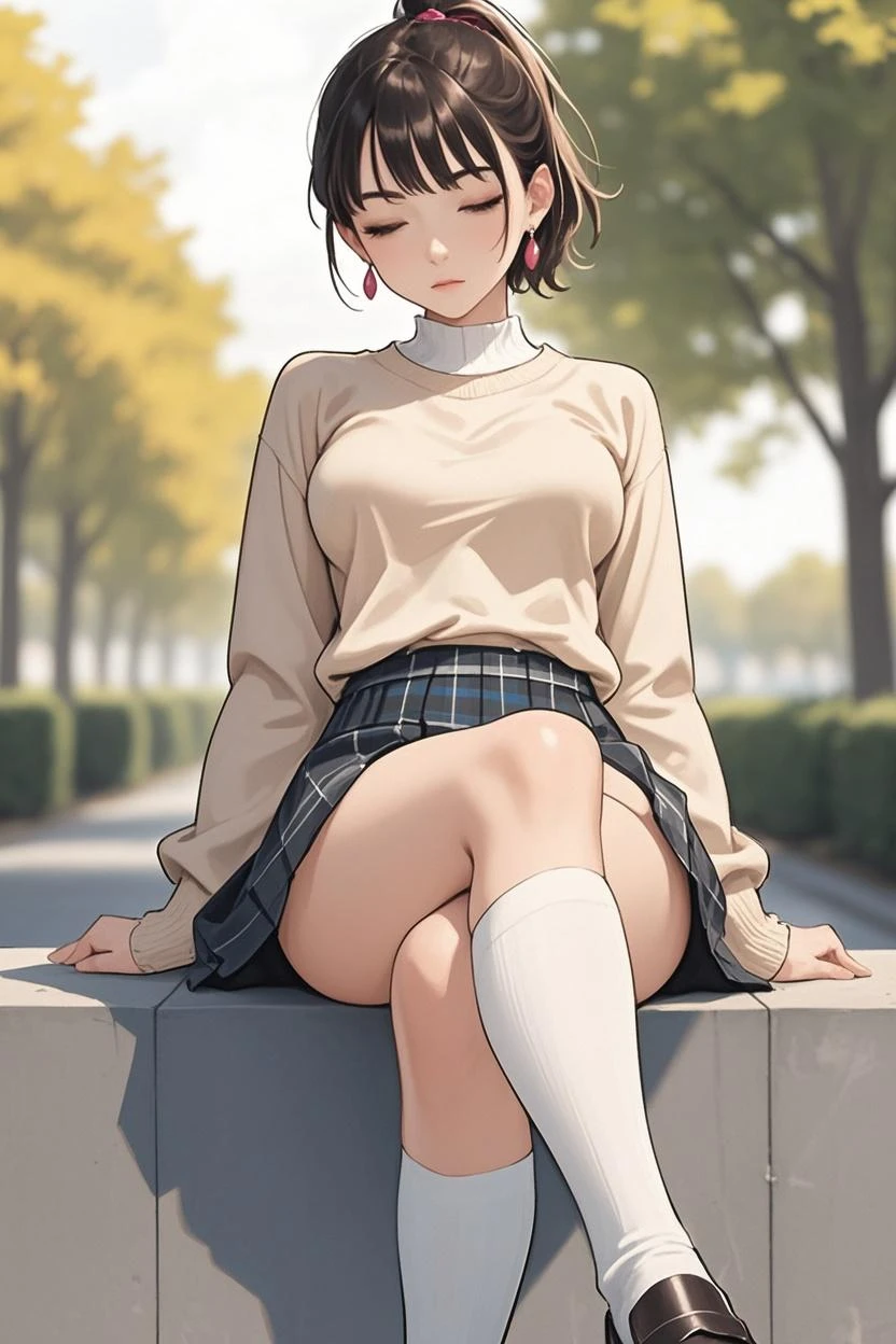 Country Street ,,, (Outdoor, Night:1.5,Ultra Slender Face,((Realistic lighting, Best Quality, 8K, Masterpiece:1.3)),(Masterpiece, Best Quality, Ultra Detail, High Definition), Perfect Face, Side Light, Glossy Skin, (Bloom), (Glow), Lighting, Ray Tracing, One Girl, Solo, Black Hair, Sweater, Black Beautiful Eyes, Mini Skirt, Dress, Hair Bow, Pink Mini Skirt ,(((squatting on the ground))))), (taken from below))), bow, lips, (cotton underwear), turtleneck sweater, curls, chest, turtleneck, parted lips, jewelry, depth_of_field, highly detailed background, masterpiece, super detail, great composition, dynamic angle, (wide angle lens from below), very sophisticated and beautiful, ( Best Quality), (Masterpiece), Depth of Field, Solo, Extreme Light and Shadow, Masterpiece, Rich Detail, (Fine Function), (Best Quality), (Masterpiece), (Eye for Details), (Beautiful) Detail, Eye for Beautiful Detail, (Straight Up), (Highly Detailed CG Unity 8k Wallpaper), (Masterpiece), (Best Quality), (Super Detail), (Best Illustration) (Best Shadow), Perfect Lighting, Perfect anatomy, strict human body balance, camera gaze, ((((Front shoot))),