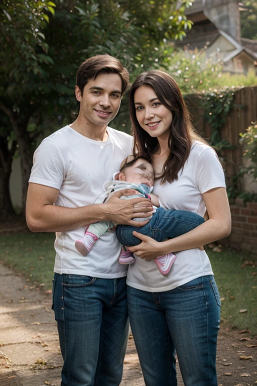 ((best quality)), ((masterpiece)), (detailed), family photo, mother, father,