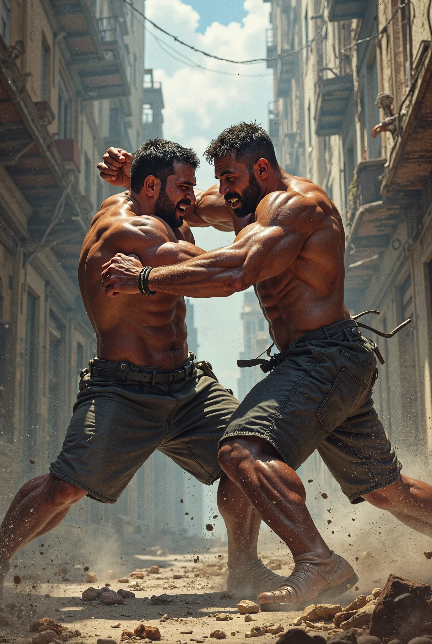 Hrithik Roshan fighting with Jr NTR in a high octane action scene from WAR 2.