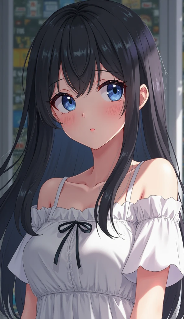 ((Top Quality)), ((Excellent)), (Details),,((Japanese)),10 years old, Black Hair,(Childish face),((Straight Hair)), shiny hair, a Girl ,Medium Breasts, ((Blue Eyes)),masterpiece,,((topless)),((white Áo dài)), ultra realistic, 32k, extremely detailed CG unity 8k wallpaper, best quality, soft lighting, solo, Straight Hair, blunt bangs, hair bow, hair ribbon, ribbon, , outdoors, (Vietnam street), 1girl, black bow, cate , stunning environment ,vibrant colors ,