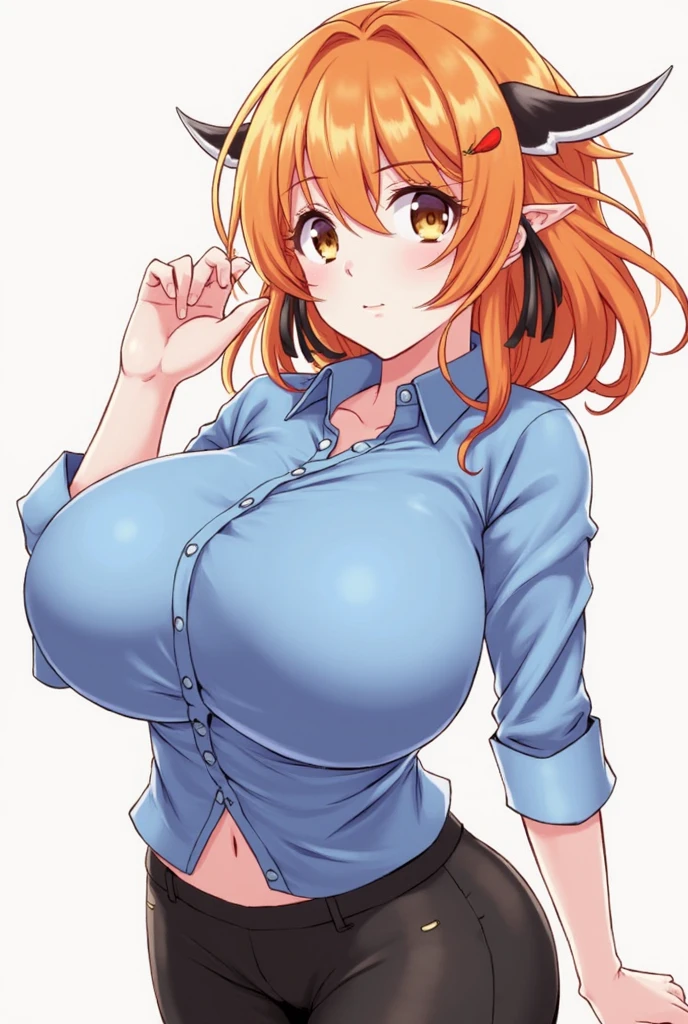 2heads, a short chubby woman with 2 heads. She has massive breasts. She is wearing a red plaid flannel shirt with a pattern. She is wearing beige pants. She is very short. Her breasts are gigantic. Her shirt is unbuttoned. She is blushing. She has freckles. She has freckles on her breasts. She is short. She has huge boobs. She has orange hair. She is in a log cabin. She has enormous breasts.
