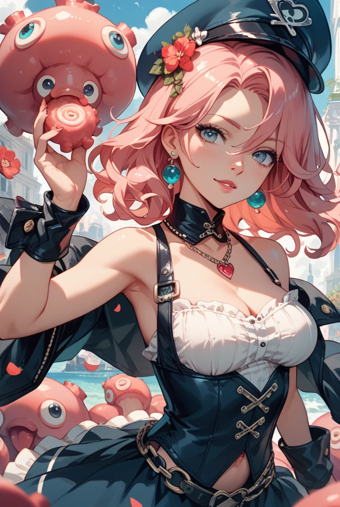 one-girl、Large breasts,Upper body portrait、Lots of detail、Cute girl,largeeyes、The background is complex、The face is close to the audience,Big orange eyes、Red blush、Tears、Tongue stock、Mouth open、teary,Milky white liquid,Giant octopus catches the maiden、Long dress,The tentacles grab the arm,The tentacles are wrapped around the crotch、Tentacles grasp the buttocks、Tentacles grasp the legs,Under the water、20+tentaculata,There are many smaller eyes on the tentacles,Black Castle Background,Octopus tentacles,The tentacles are covered with eyes,Tentacles wrap maiden,Lots of details,monstergirl,Under water,wonderful dress,dark castle background,black lence stockings,Tentacles wrap around the body,The body is wrapped in many tentacles,a large amount of mucus,Large bust,face close to camera