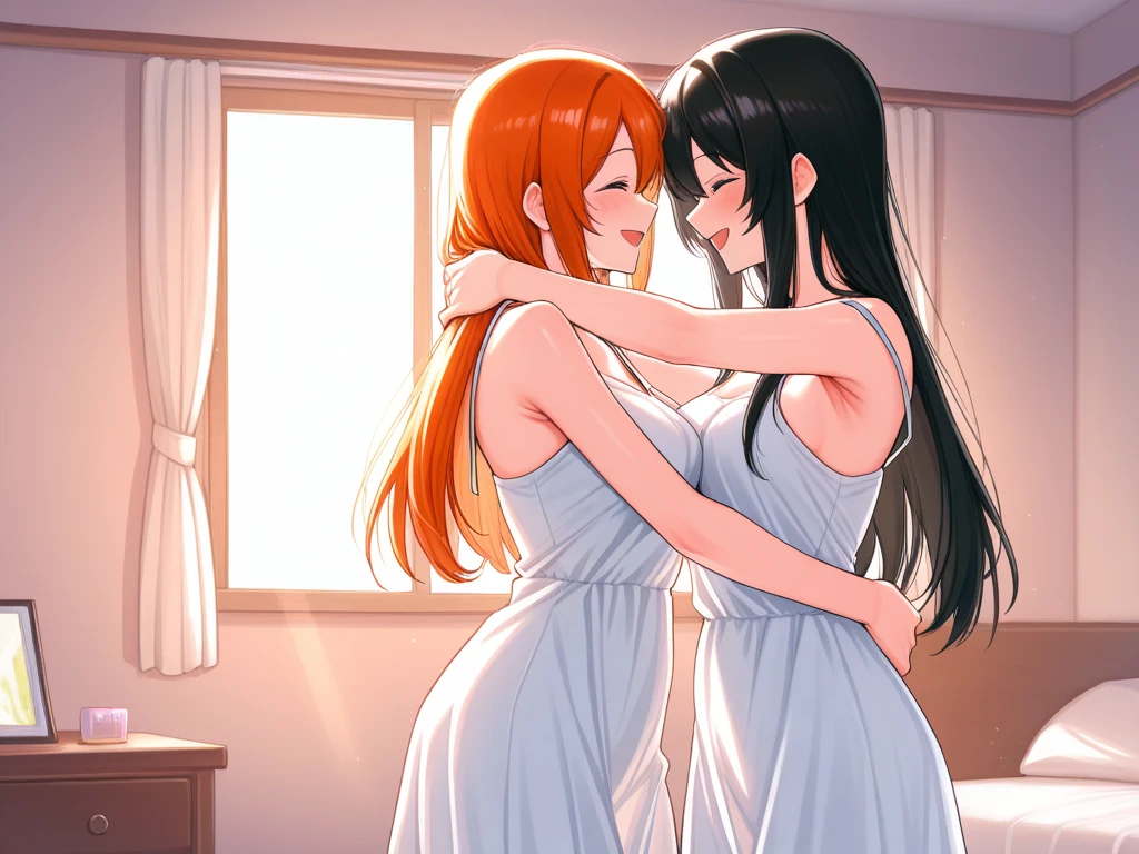 ((highest quality)), ((masterpiece)), (be familiar with), Perfect Face, indoor, Bedroom, Watching the audience,
One woman, Yuigahama Yui,
Open Mouth, Ecstatic expression, blush, smile,
Small breasts, Flat Chest, Young Girl, , , Girl,
Short Hair, Salmon-colored hair, Salmon-colored eyes, Side Pony,
Leg spread,