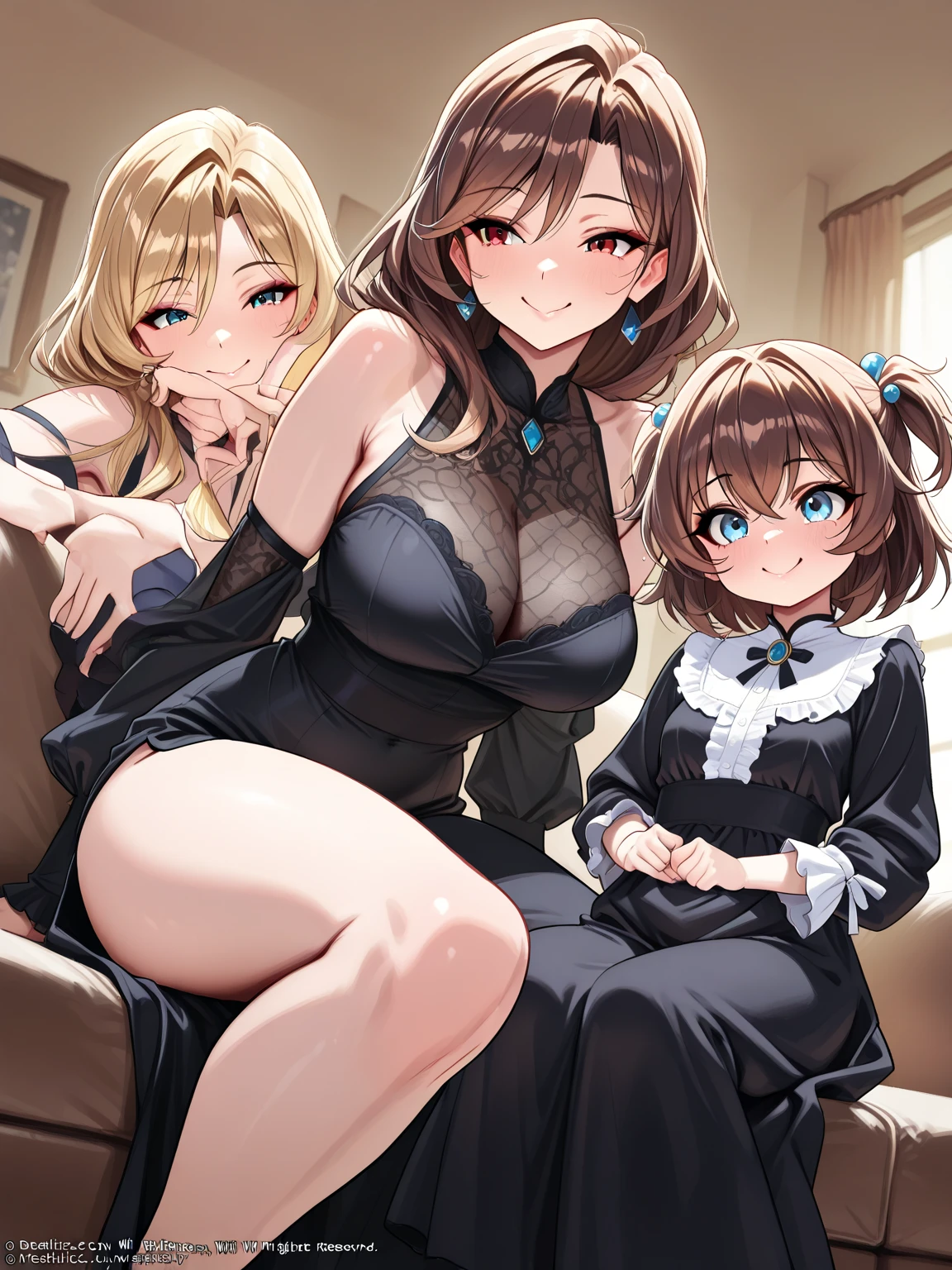 (in hotel, masterpiece, best quality:1.2), 1girl, ((holding baby, hold infant)), waving hair, (estrus, sweet temptation, lingerie), ((elbow gloves, pattern))
