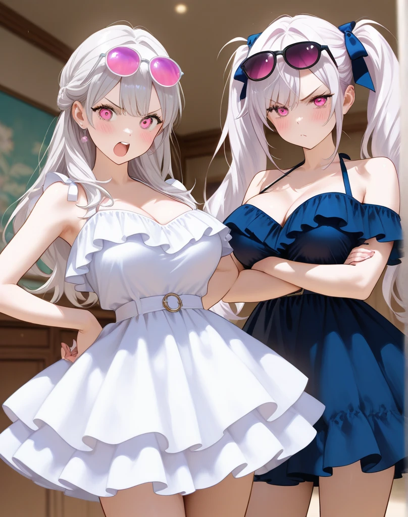 Alisa Mikhailovna Kujo,One Girl,Hair between the eyes, Aqua Eye, Gray Hair, Long Hair, ribbon, hair ribbon, Oversized one-shoulder shirt,Short sleeve,Shorts,Heeled Sandals,Baseball hats,walk,happy smile, smile, Open your mouth,whole bodyがイラストに入るように,Daytime,Clear skies,
break outdoors, Building district,
break looking at viewer, whole body,
break (masterpiece:1.2), Highest quality, High resolution, unity 8k wallpaper, (figure:0.8), (Beautiful attention to detail:1.6), Highly detailed face, Perfect lighting, Highly detailed CG, (Perfect hands, Perfect Anatomy),