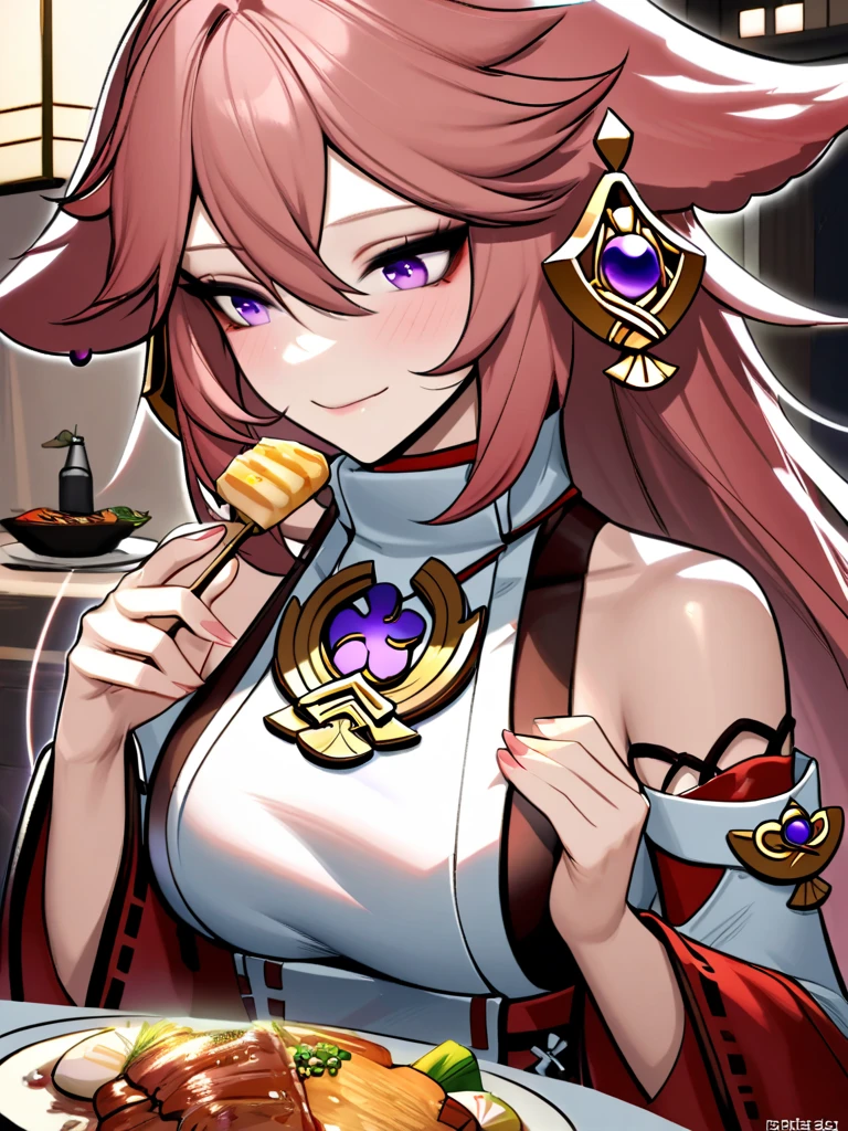 cowboy shot, 16yo, 1girl, baby face, standing, takoyaki, eating, holding, armored dress, cool, smile, happy, in cave, tentacle pit, A very large number of tentacles, Tentacle Background, masterpiece, high quality, best quality, beautiful, HD, perfect lighting, detailed face, detailed body, masterpiece, best quality, intricate details, 8k uHD, perfect face, perfect eyes